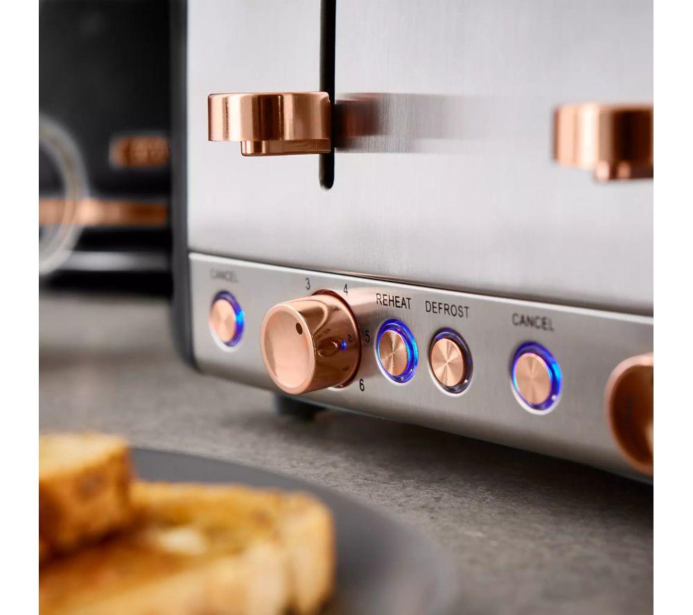 TOWER Cavaletto 4-Slice Toaster and Kettle Bundle - Black image number 3 of 7