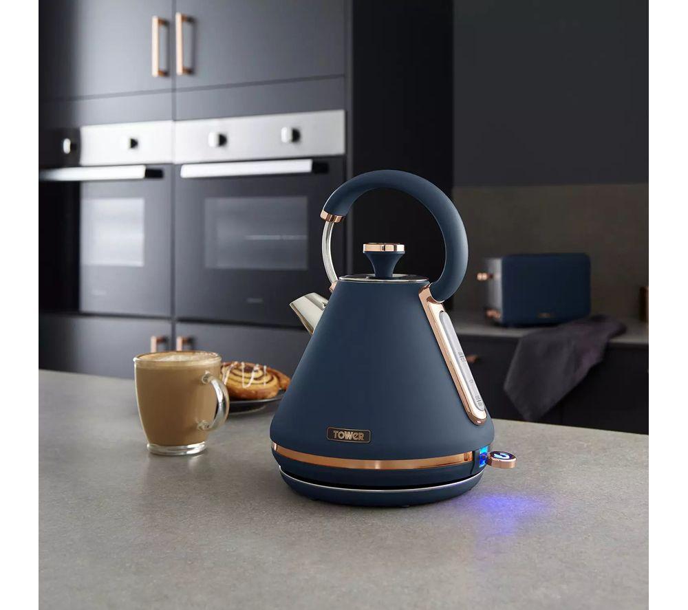 TOWER Cavaletto 4-Slice Toaster and Kettle Bundle - Midnight Blue image number 7 of 7