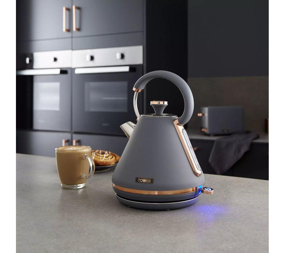 TOWER Cavaletto 4-Slice Toaster and Kettle Bundle - Grey image number 7 of 7