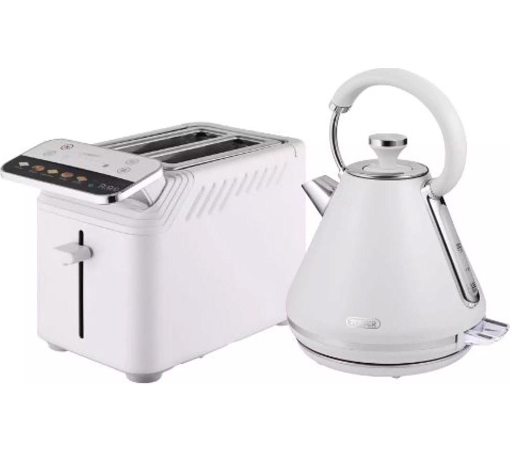 Tower Mirage 2-Slice Toaster And Traditional Kettle Bundle - White, White