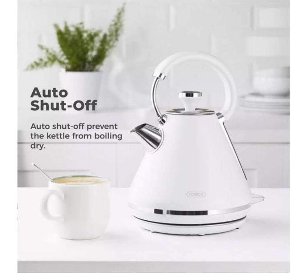 TOWER Mirage 2-Slice Toaster and Traditional Kettle Bundle - White image number 5 of 10