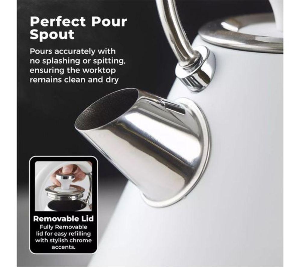 TOWER Mirage 2-Slice Toaster and Traditional Kettle Bundle - White image number 9 of 10