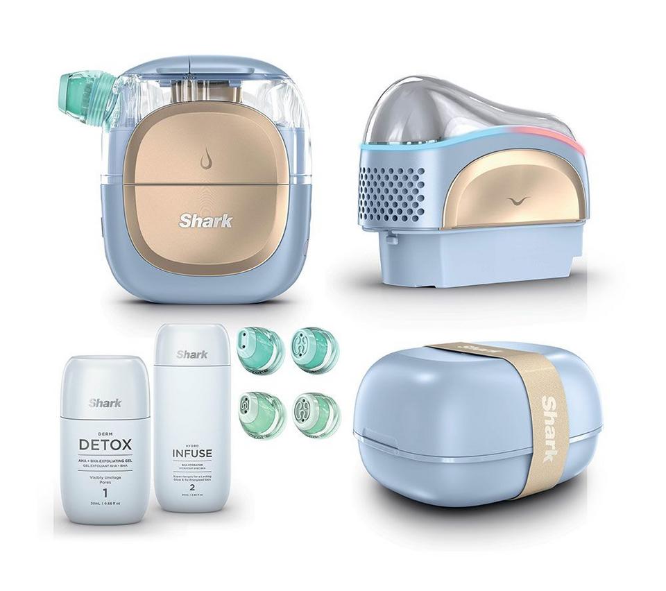 SHARK FacialPro Glow + DePuffi At Home Facial - Spa Blue