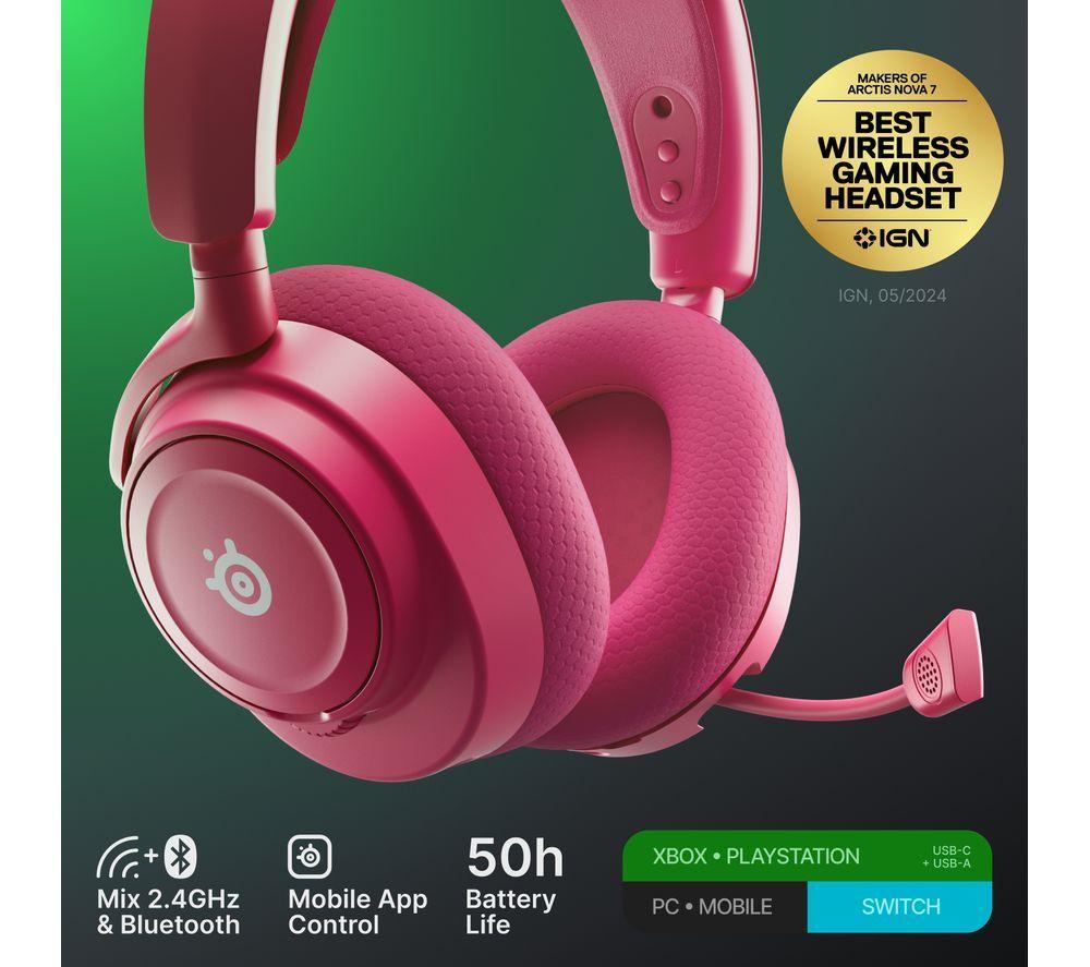 STEELSERIES Arctis Nova 7X Gen 2 Wireless Xbox Gaming Headset &ndash; Magenta image number 5 of 12