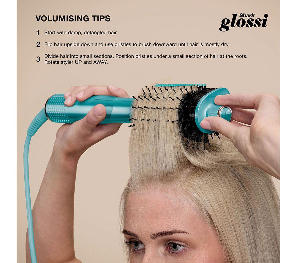 SHARK Glossi HT302UKTL 2-in-1 Hot Brush and Air Glosser - Juniper image number 10 of 14