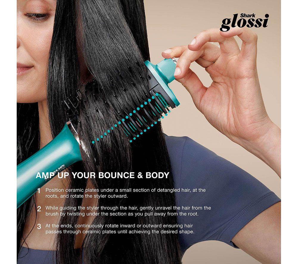 SHARK Glossi HT302UKTL 2-in-1 Hot Brush and Air Glosser - Juniper image number 11 of 14