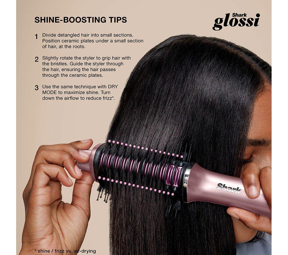SHARK Glossi HT302UKPK 2-in-1 Hot Brush and Air Glosser - Lychee image number 13 of 14