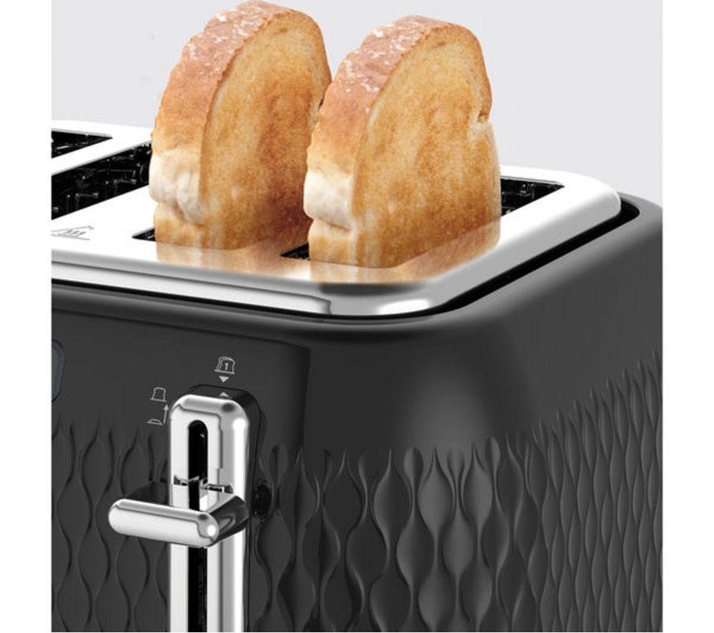 BREVILLE Curve VTT786 4-Slice Toaster - Black image number 2 of 10