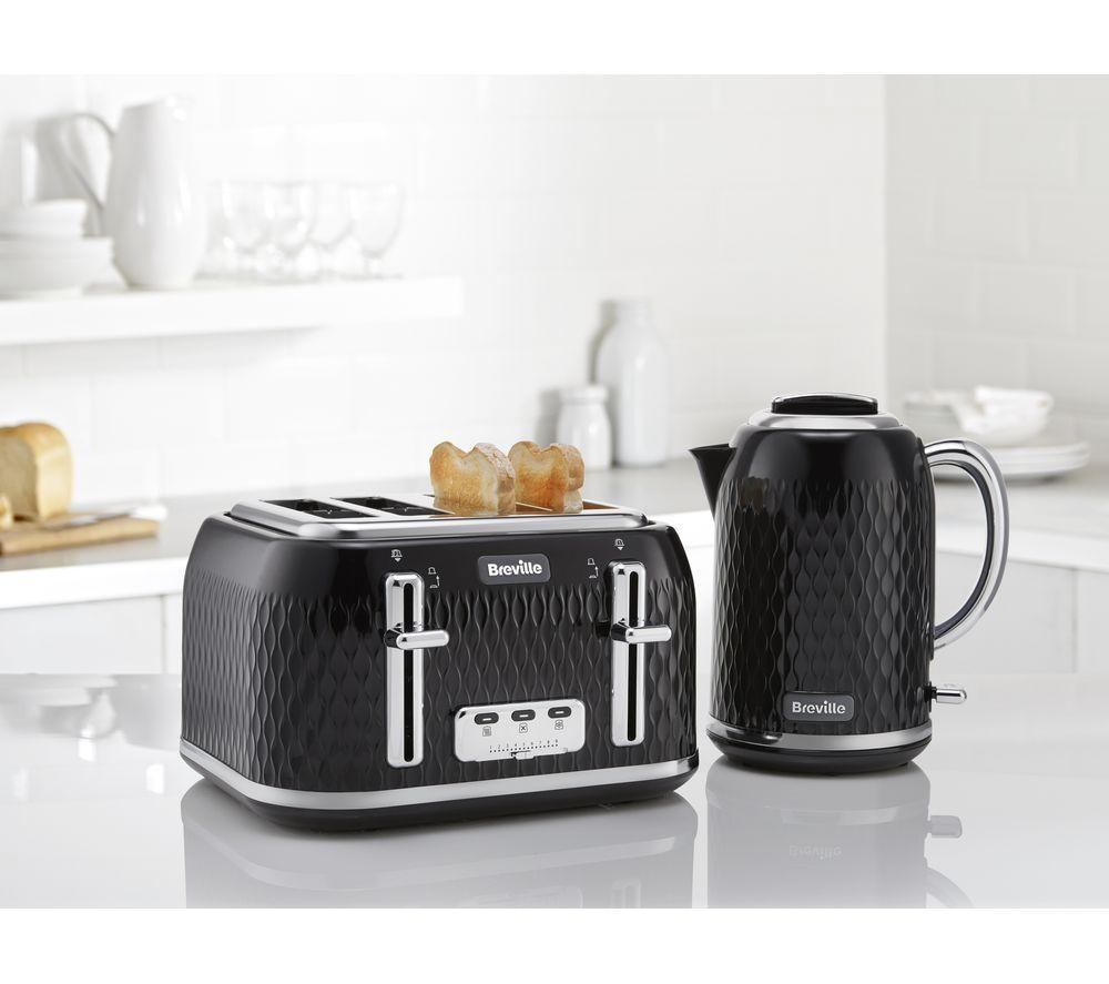 BREVILLE Curve VTT786 4-Slice Toaster - Black image number 4 of 10