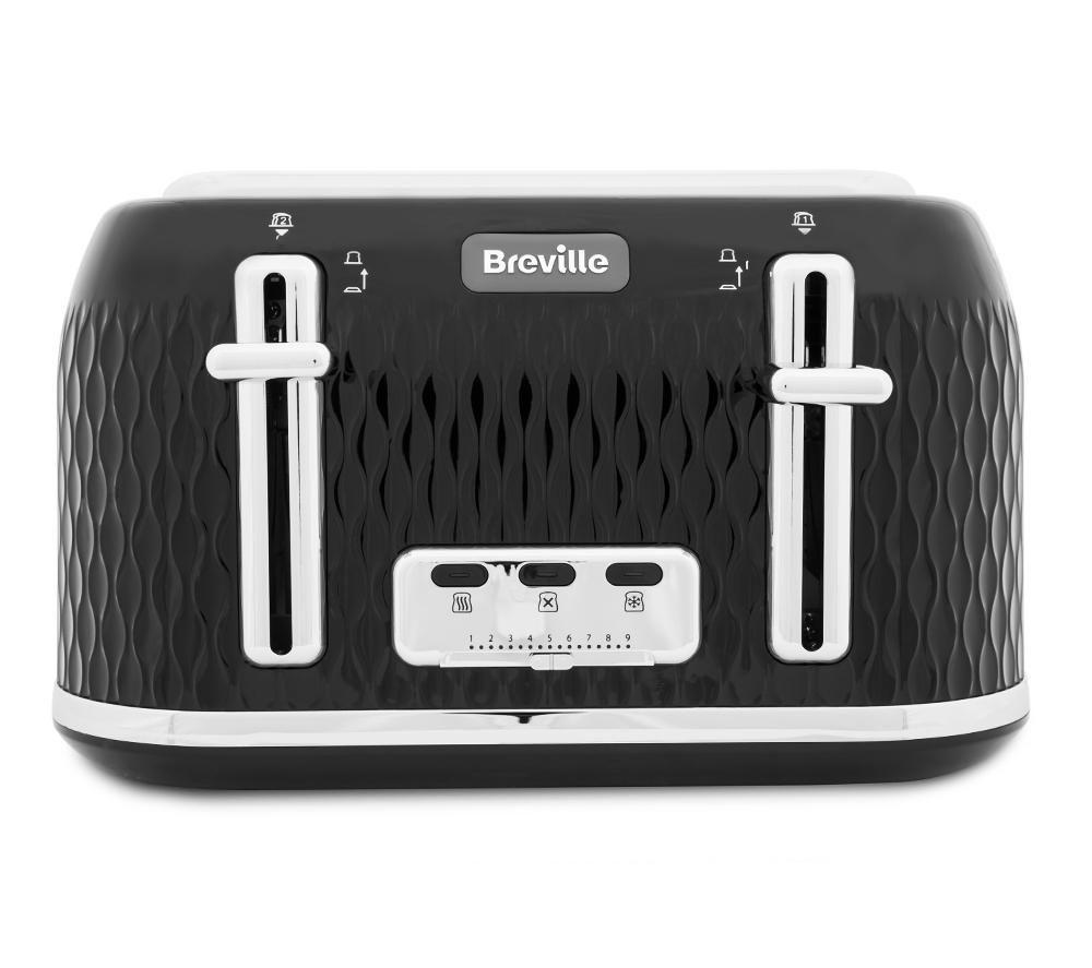 BREVILLE Curve VTT786 4-Slice Toaster - Black image number 6 of 10