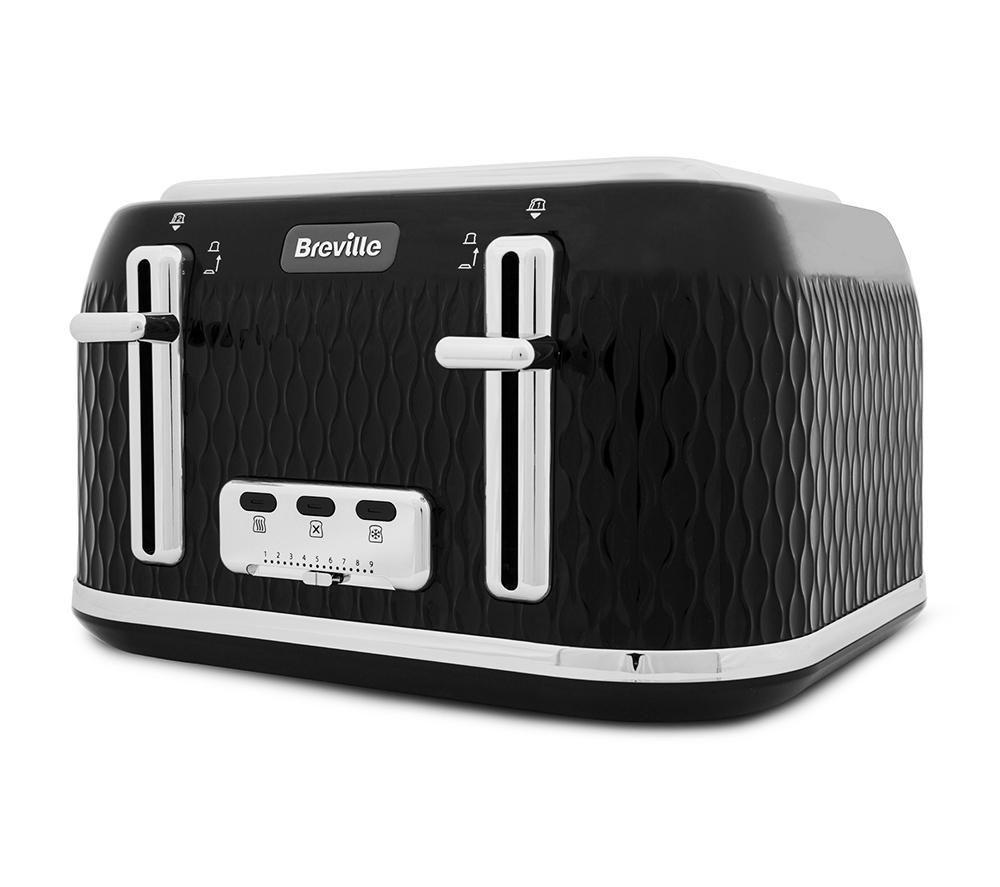 BREVILLE Curve VTT786 4-Slice Toaster - Black image number 8 of 10