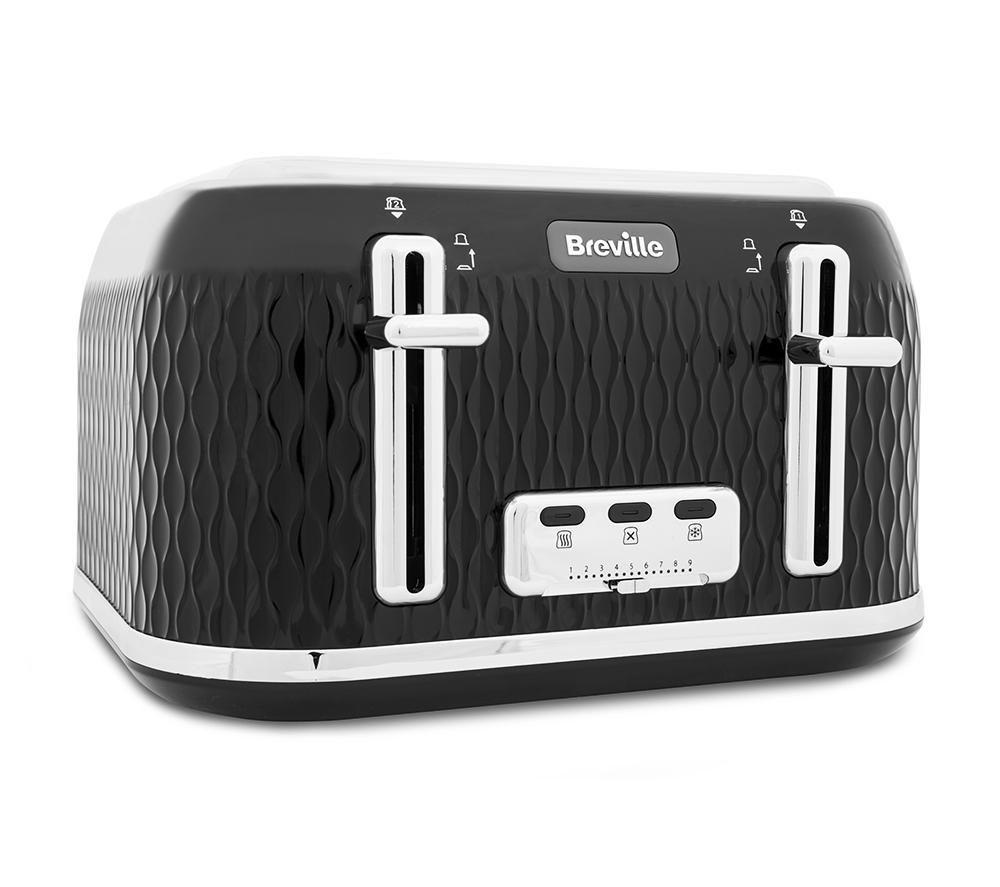 BREVILLE Curve VTT786 4-Slice Toaster - Black image number 9 of 10