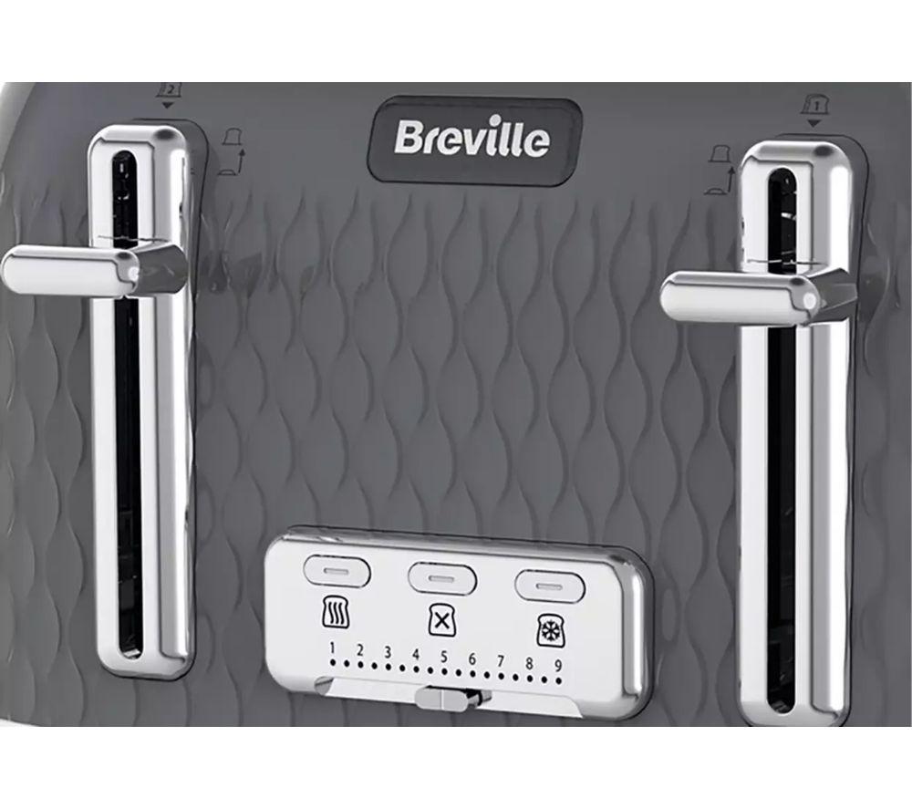 BREVILLE Curve VTR013 4-Slice Toaster - Grey image number 7 of 7