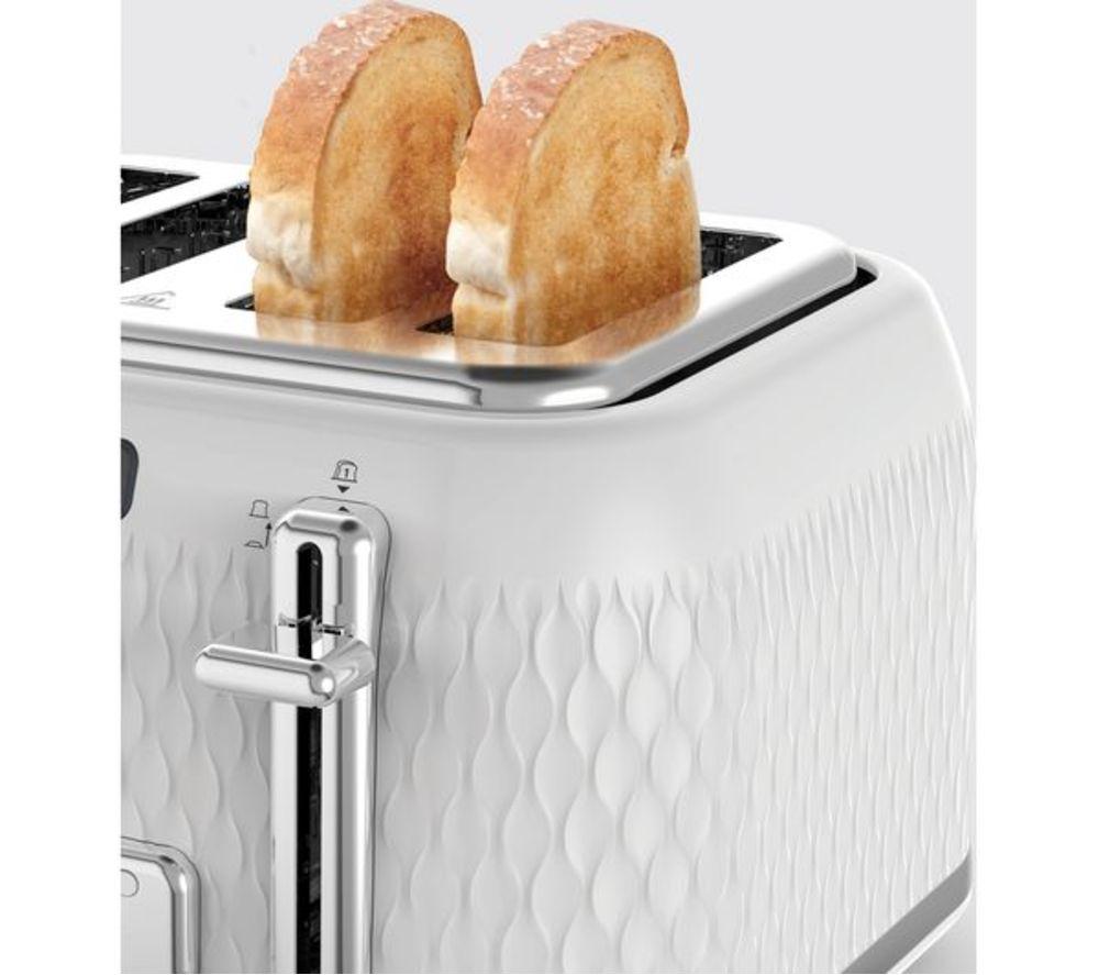 BREVILLE Curve VTT911 4-Slice Toaster - White & Chrome image number 2 of 4