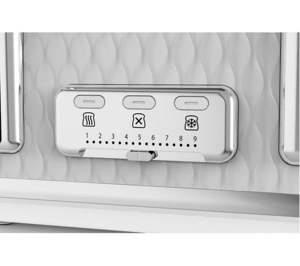 BREVILLE Curve VTT911 4-Slice Toaster - White & Chrome image number 3 of 4