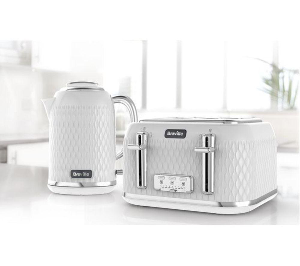 BREVILLE Curve VKT117 Jug Kettle - Chrome White image number 4 of 5