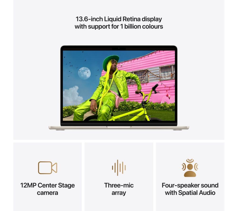 APPLE MacBook Air 13.6" (2026) - M5, 1 TB SSD, RAM 24 GB, Starlight image number 2 of 10