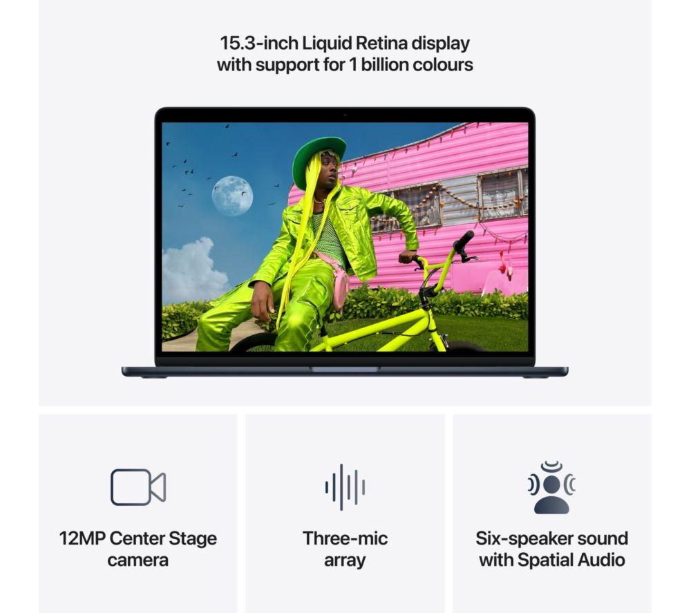 APPLE MacBook Air 15" (2026) - M5, 1 TB SSD, RAM 24 GB, Midnight image number 5 of 10