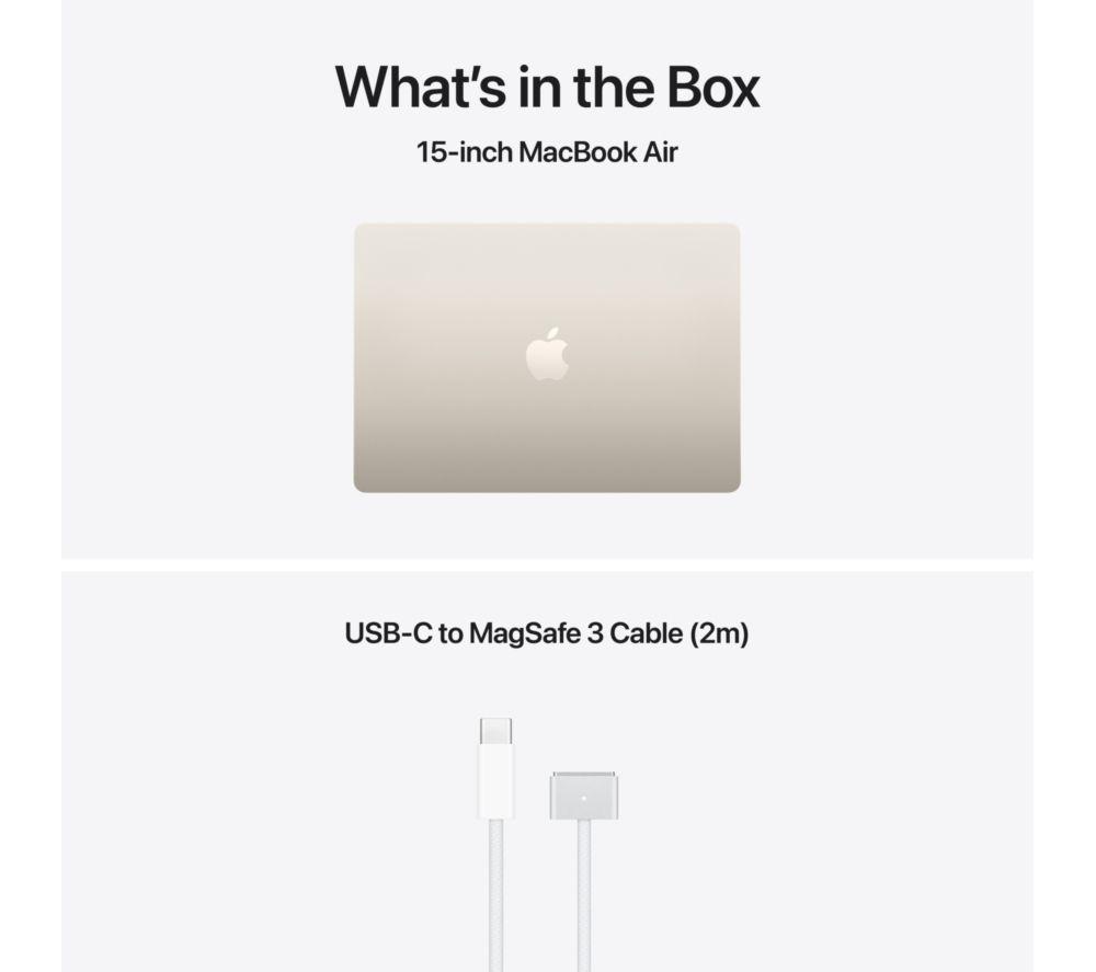 APPLE MacBook Air 15" (2026) - M5, 1 TB SSD, RAM 24 GB, Starlight image number 9 of 10