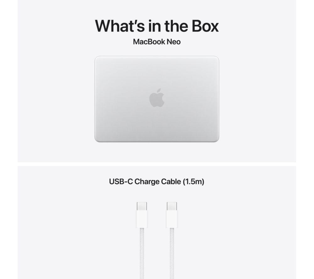 APPLE MacBook Neo 13" (2026) - A18 Pro, 256 GB SSD, Silver image number 10 of 10