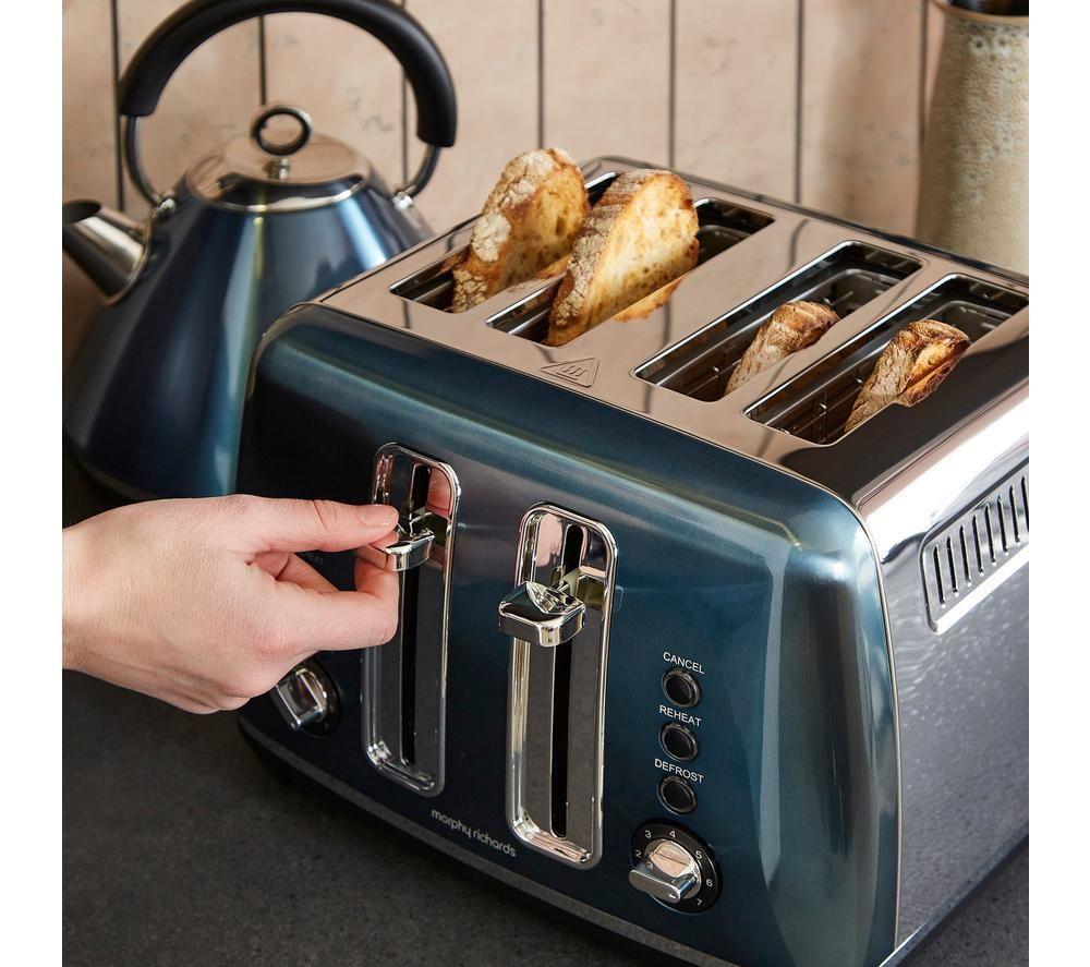 MORPHY RICHARDS Accents 242049 4-Slice Toaster - Blue image number 2 of 11