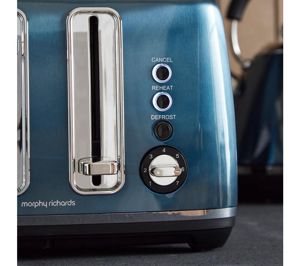 MORPHY RICHARDS Accents 242049 4-Slice Toaster - Blue image number 3 of 11