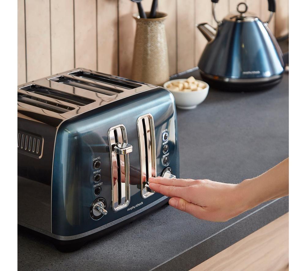 MORPHY RICHARDS Accents 242049 4-Slice Toaster - Blue image number 4 of 11