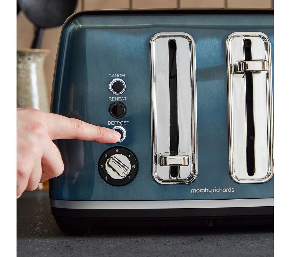 MORPHY RICHARDS Accents 242049 4-Slice Toaster - Blue image number 6 of 11