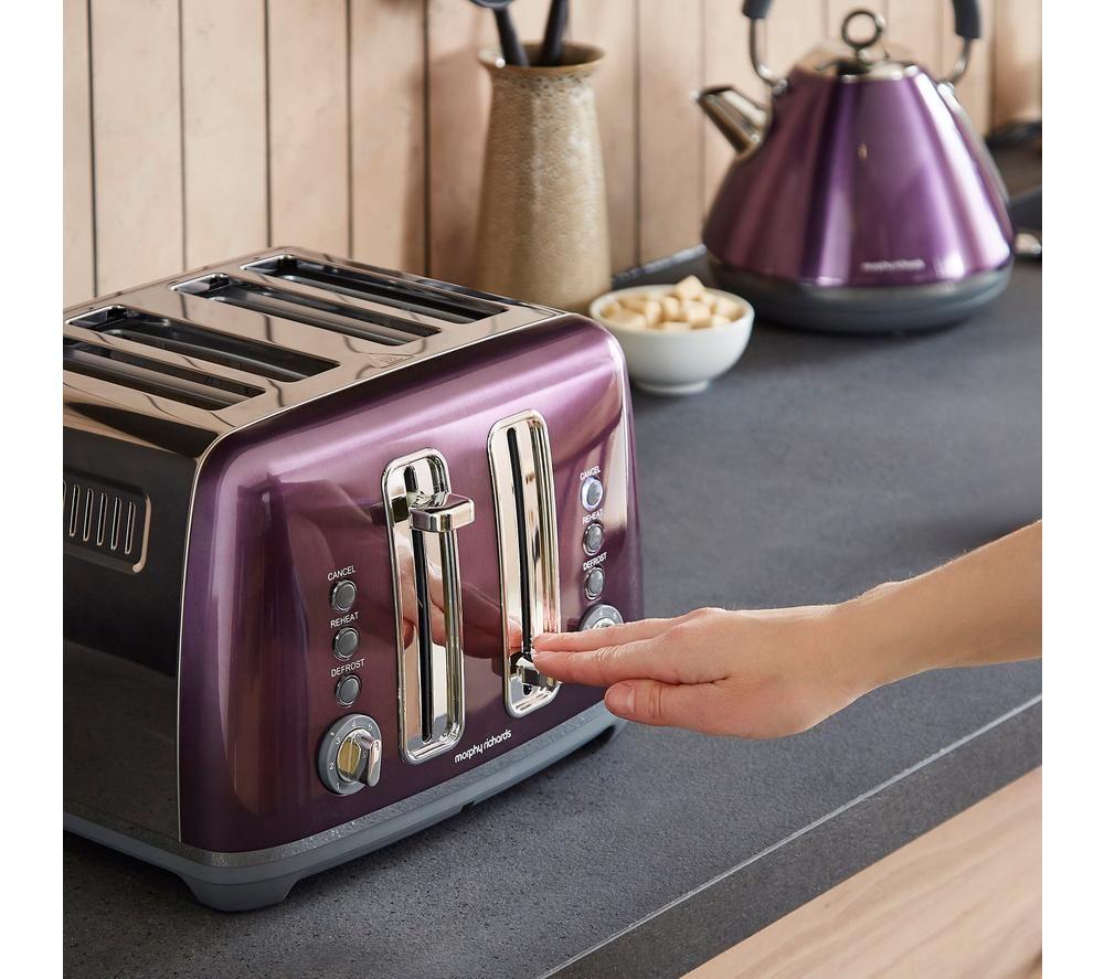MORPHY RICHARDS Accents 242050 4-Slice Toaster - Purple image number 5 of 11