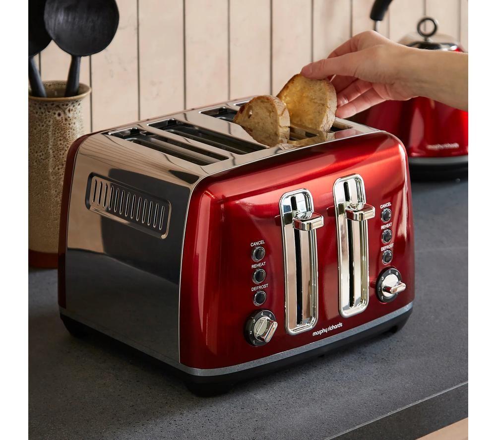 MORPHY RICHARDS Accents 242048 4-Slice Toaster - Red image number 3 of 5