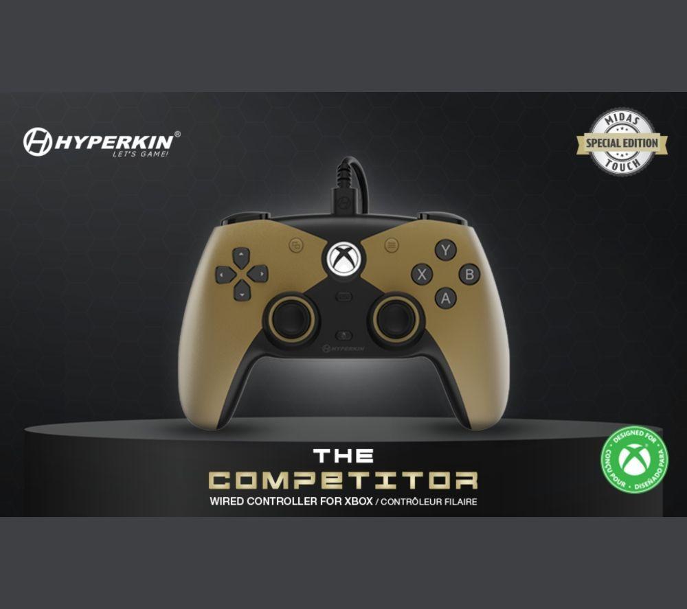 HYPERKIN Competitor Controller for Xbox One, Series X|S & PC - Gold & Black image number 6 of 9