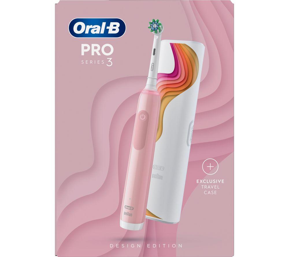 ORAL-B Pro 3 3500 Electric Toothbrush - Design Edition Pink image number 2 of 4