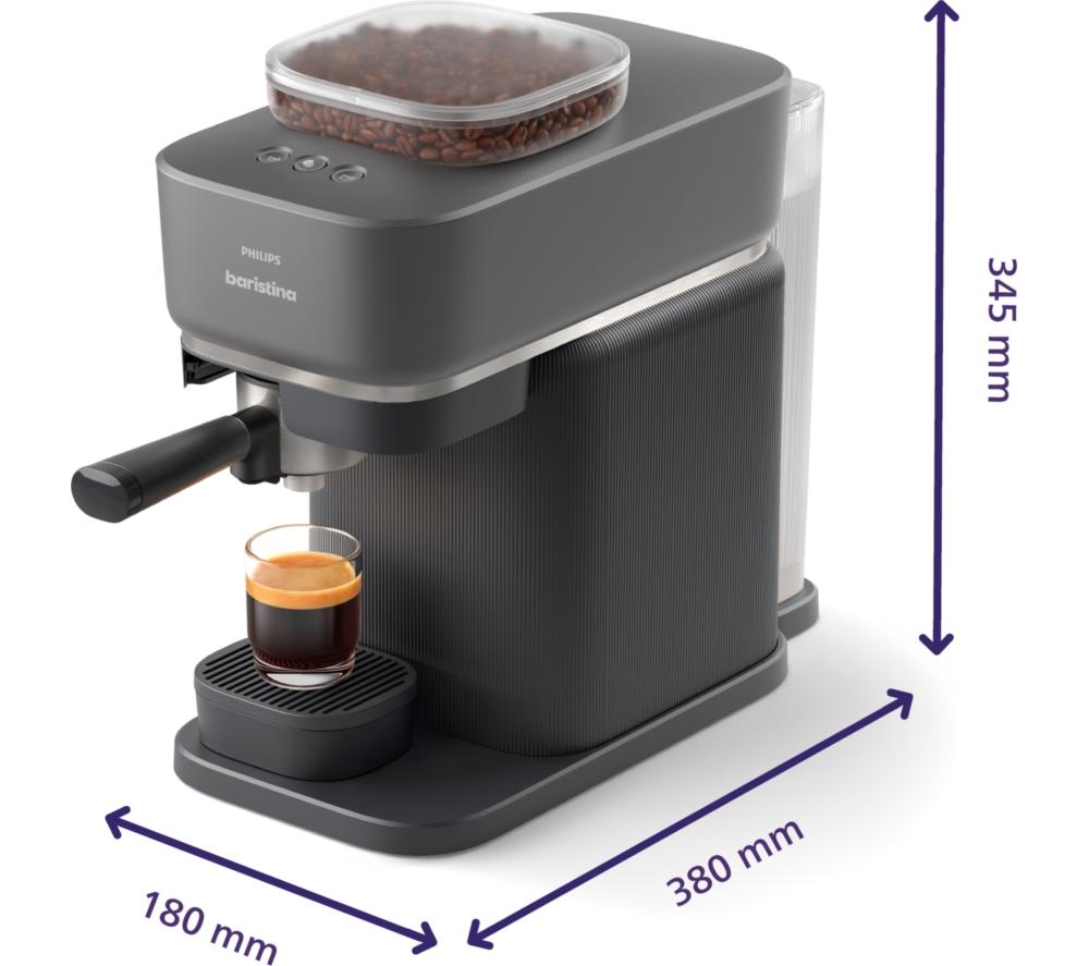 PHILIPS Baristina BAR303/60 Bean to Cup Coffee Machine - Black image number 12 of 12