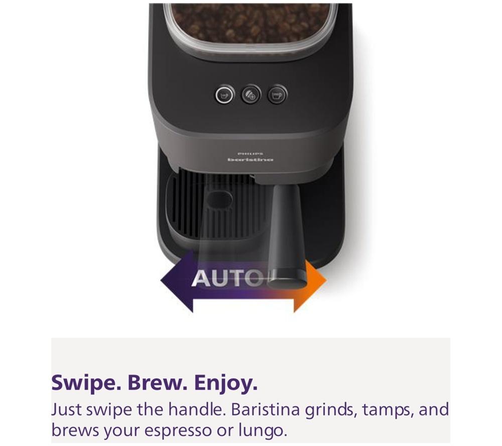 PHILIPS Baristina BAR300/60 Bean to Cup Coffee Machine - Black image number 4 of 11