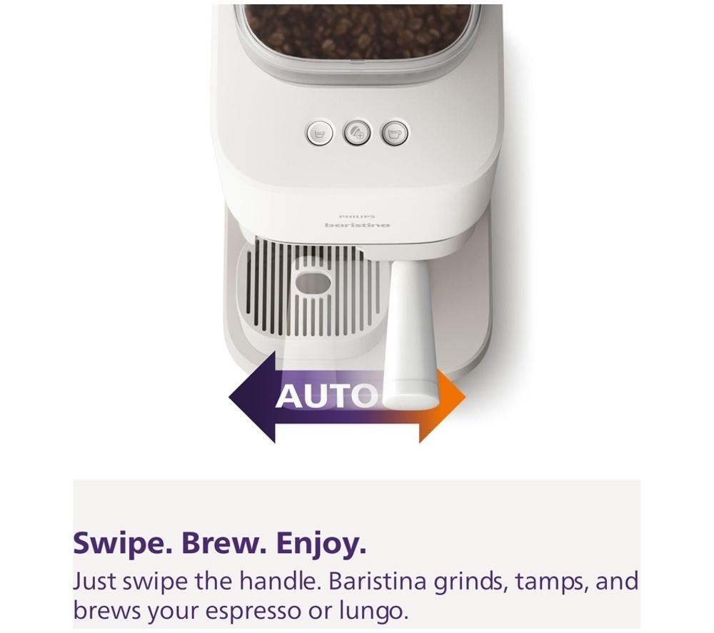 PHILIPS Baristina BAR300/00 Bean to Cup Coffee Machine - White image number 5 of 11