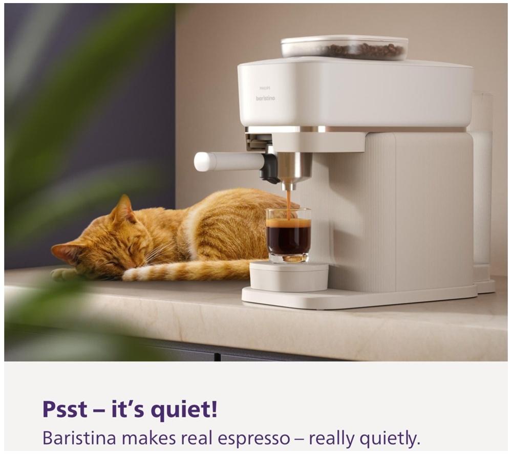 PHILIPS Baristina BAR300/00 Bean to Cup Coffee Machine - White image number 9 of 11