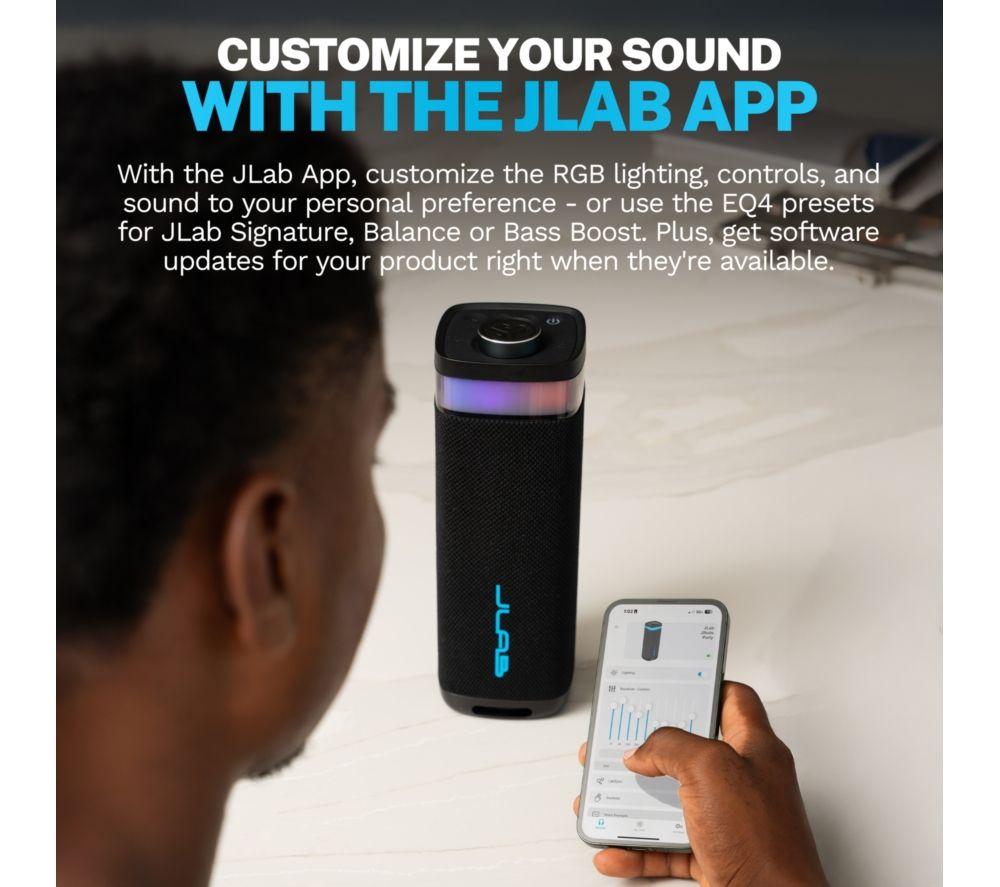 JLAB JBuds Party Portable Bluetooth Speaker - Black image number 7 of 8