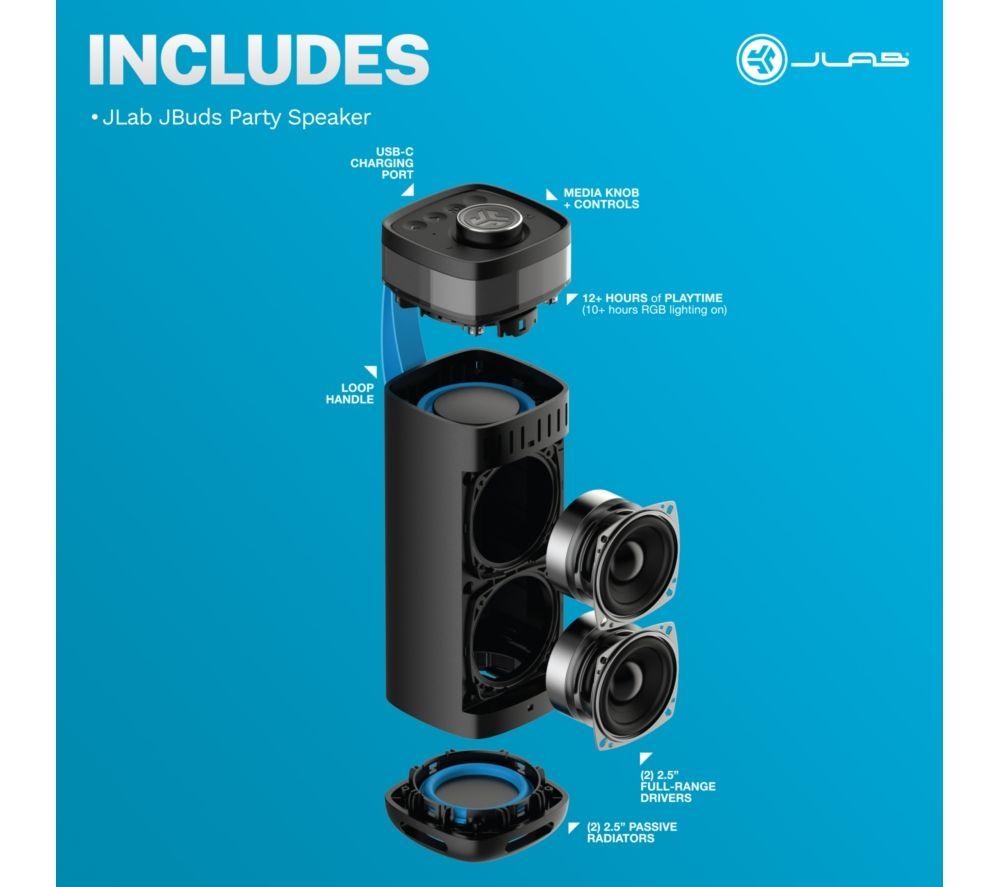 JLAB JBuds Party Portable Bluetooth Speaker - Black image number 8 of 8