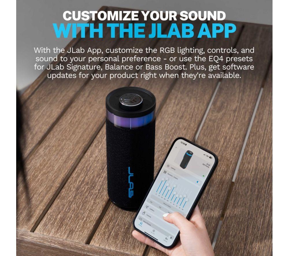 JLAB Go Party Portable Bluetooth Speaker - Black image number 7 of 10