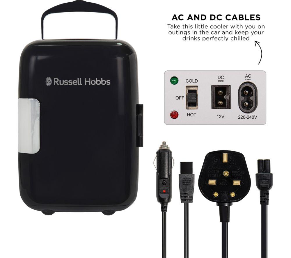 RUSSELL HOBBS Retro RH4CLR1001B Mini Cooler - Black image number 4 of 7