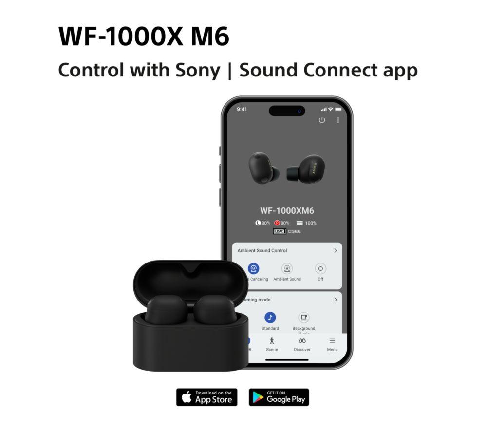 SONY WF-1000XM6 Wireless Bluetooth Noise-Cancelling Earbuds - Silver image number 9 of 19