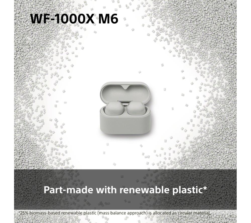 SONY WF-1000XM6 Wireless Bluetooth Noise-Cancelling Earbuds - Silver image number 19 of 19