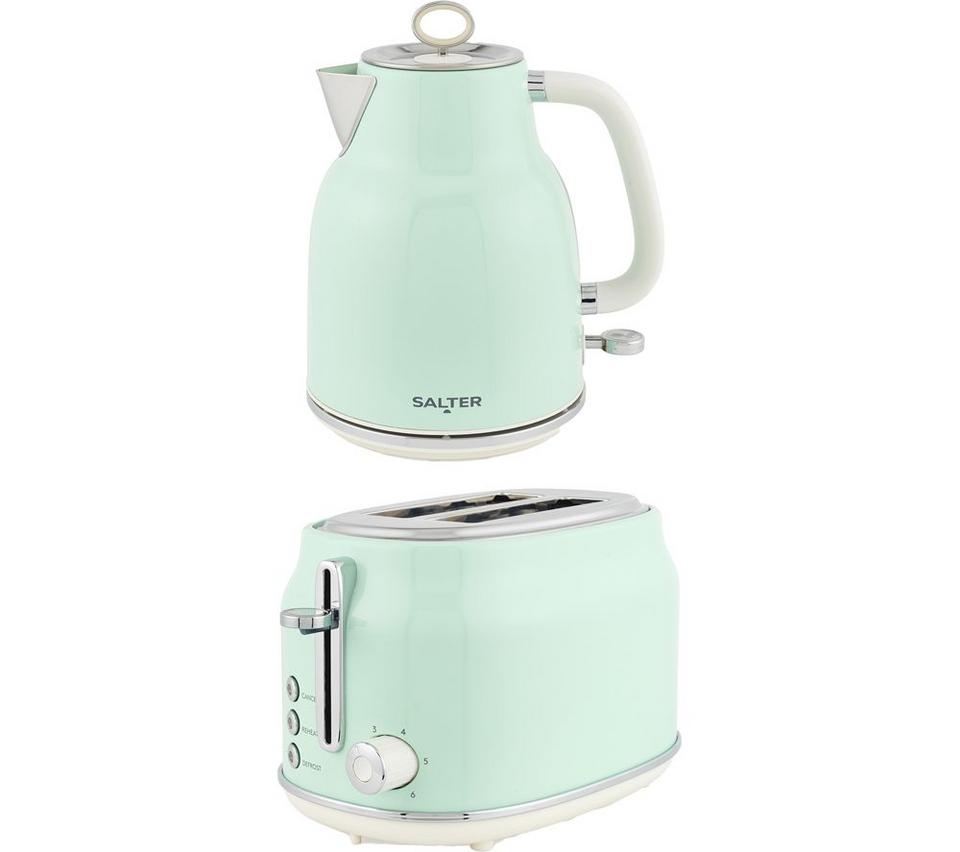 SALTER COMBO-9069 Retro Kettle & 2-Slice Toaster Bundle - Green