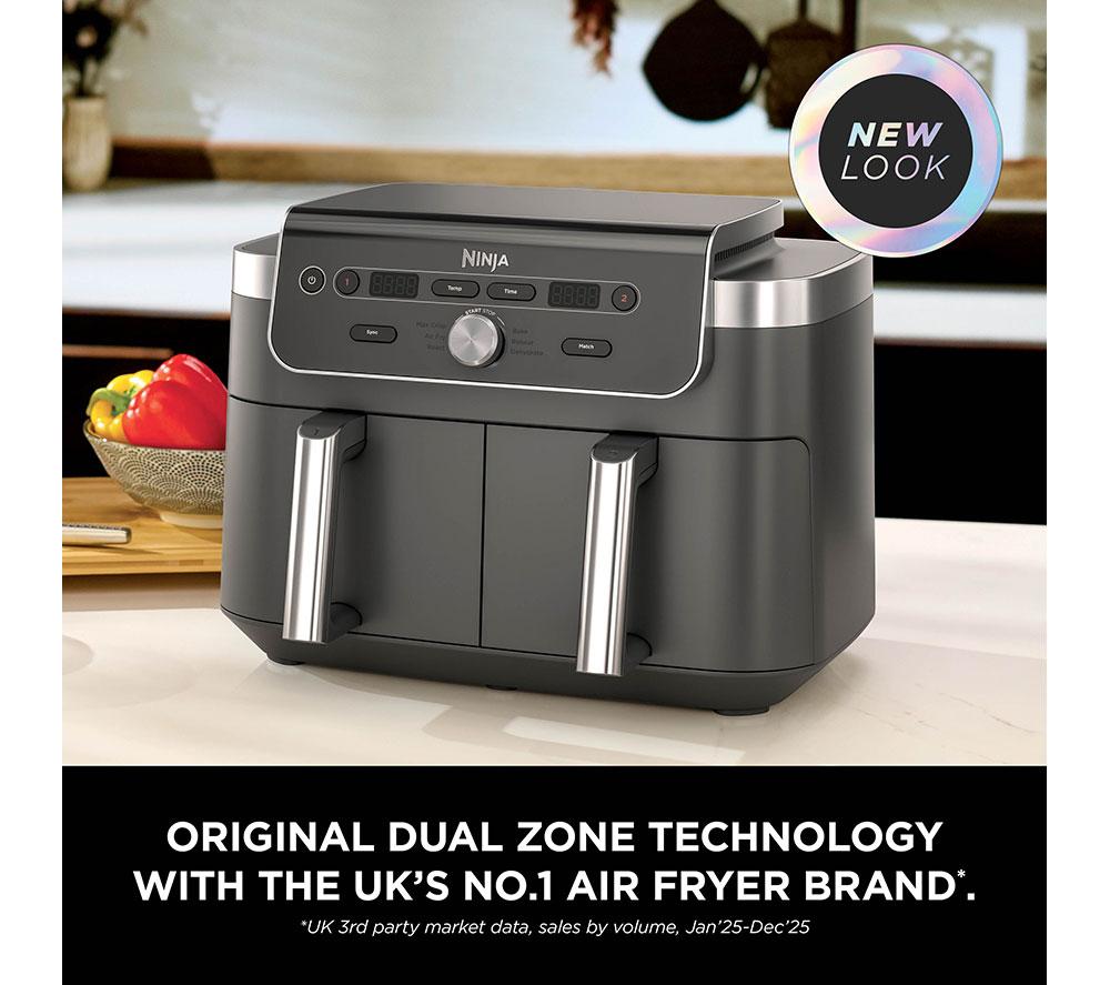 NINJA 6-in-1 DualZone XL DZ901UK 9.5L Air Fryer &ndash; Grey image number 2 of 11