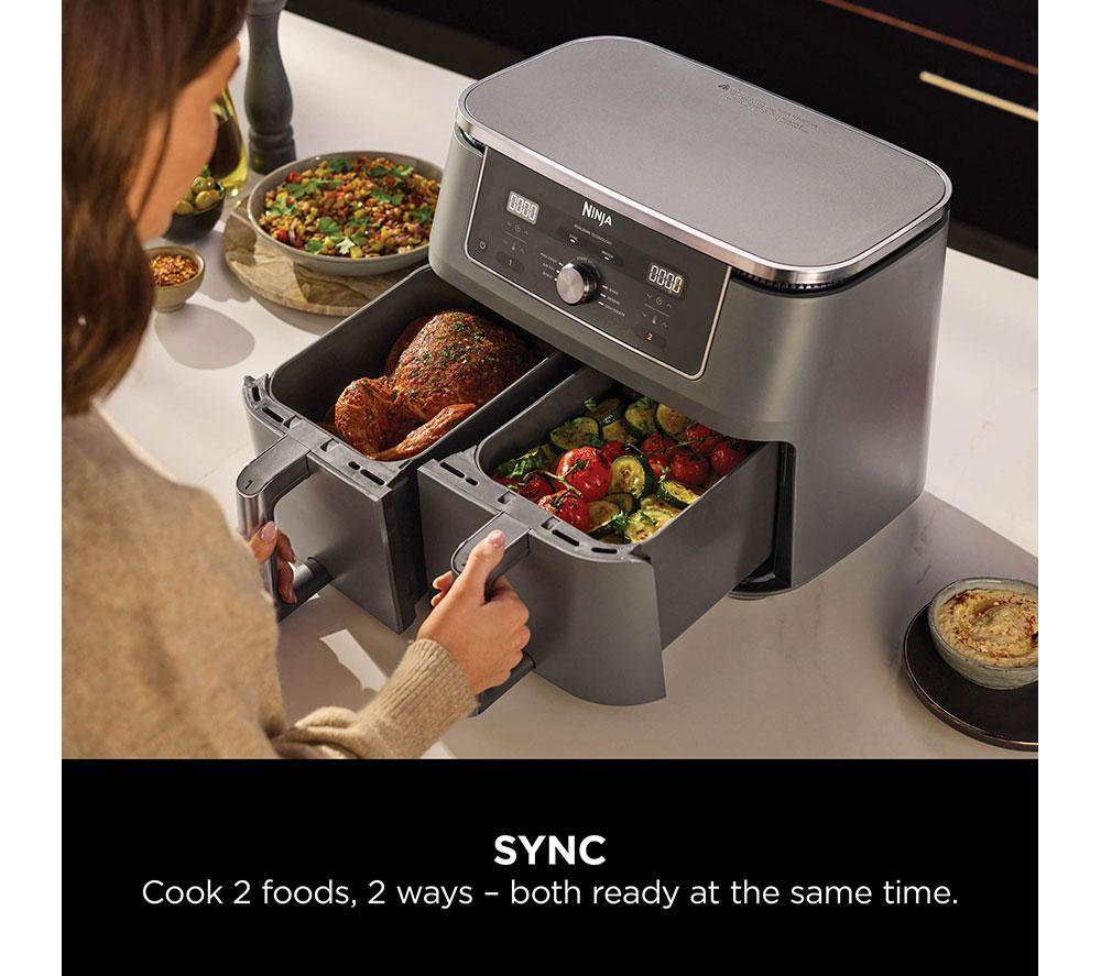 NINJA 6-in-1 DualZone XL DZ901UK 9.5L Air Fryer &ndash; Grey image number 3 of 11