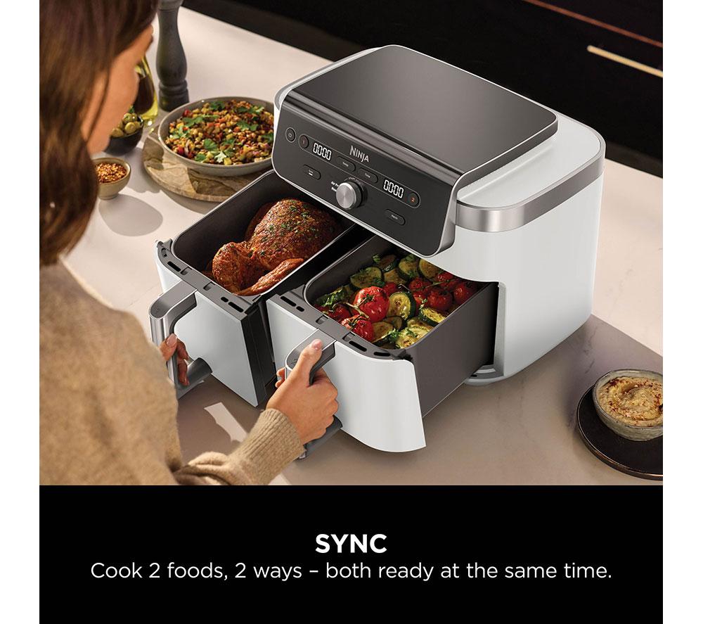 NINJA 6-in-1 DualZone XL DZ901UKWH 9.5L Air Fryer &ndash; White image number 3 of 12