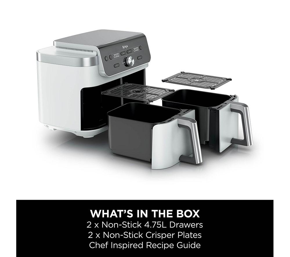 NINJA 6-in-1 DualZone XL DZ901UKWH 9.5L Air Fryer &ndash; White image number 9 of 12