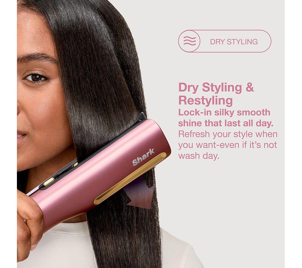 SHARK SilkiPro Straight HT401UKPK Hair Straightener & Dryer &ndash; Rose Petal image number 4 of 13