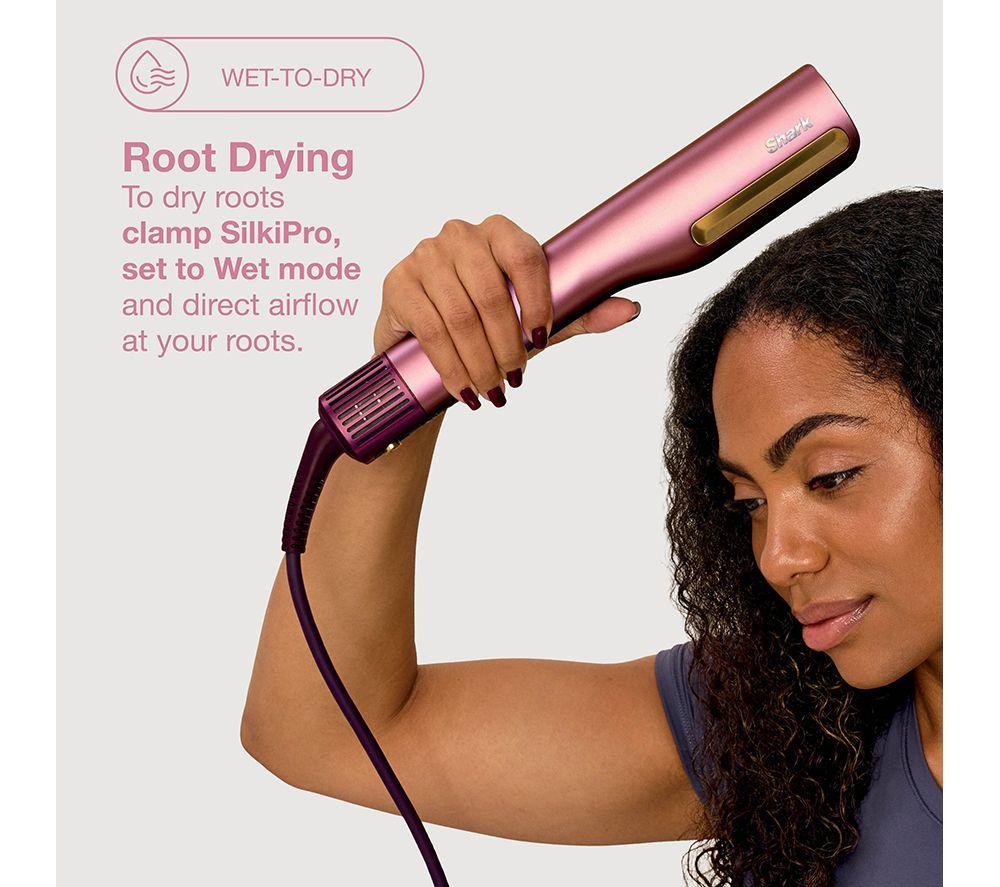 SHARK SilkiPro Straight HT401UKPK Hair Straightener & Dryer &ndash; Rose Petal image number 5 of 13