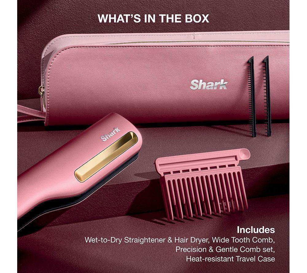 SHARK SilkiPro Straight HT401UKPK Hair Straightener & Dryer &ndash; Rose Petal image number 13 of 13